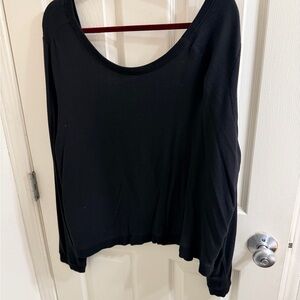 Good American Black Long Sleeve Top